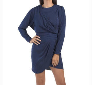RONNY KOBO navy long sleeve Shanaya dress